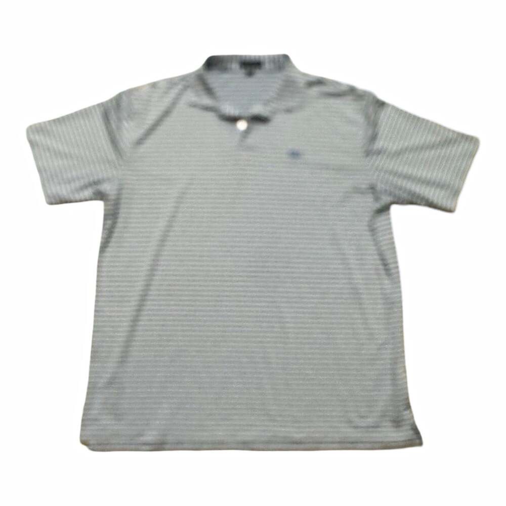 Peter Millar Crown Crafted Men’s XXL Blue/White Striped Polo Logo SS